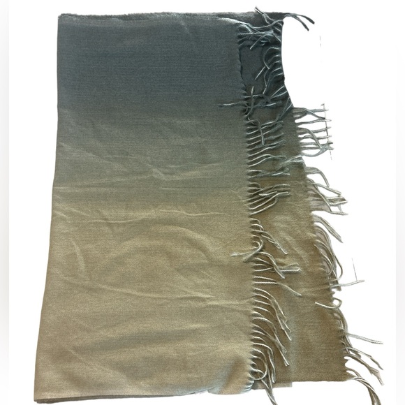 NWT Ombré winter scarf 30” x 68” in green tones. - Picture 2 of 7